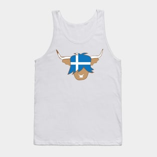 Shetland flag scottish highland cow Tank Top